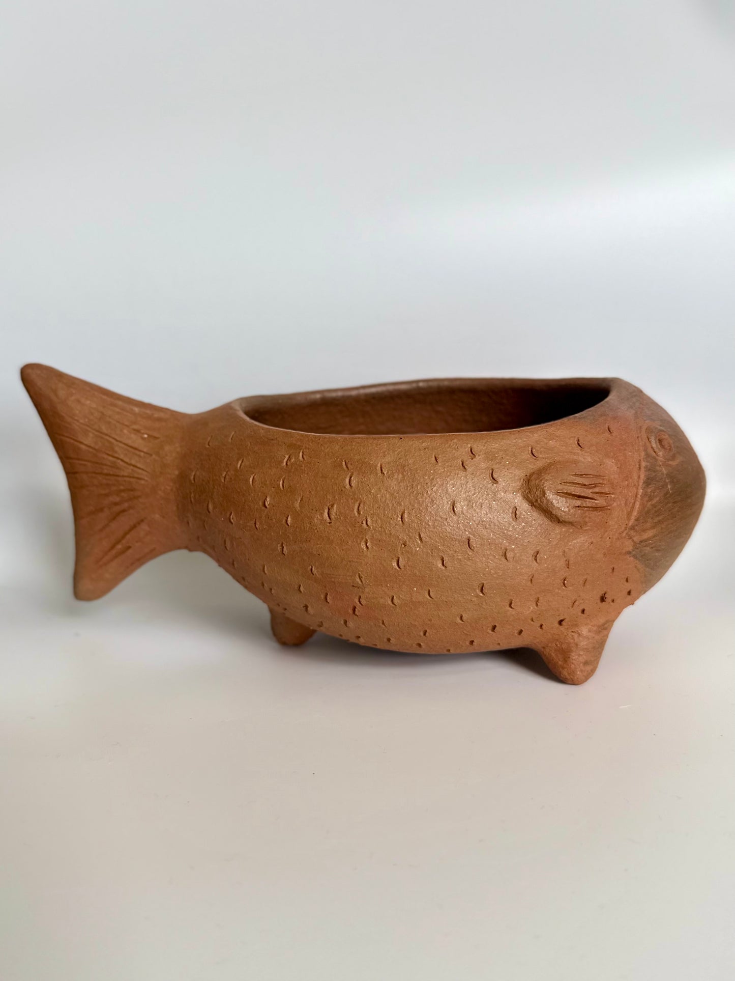 Fish Clay Planter (Natural)