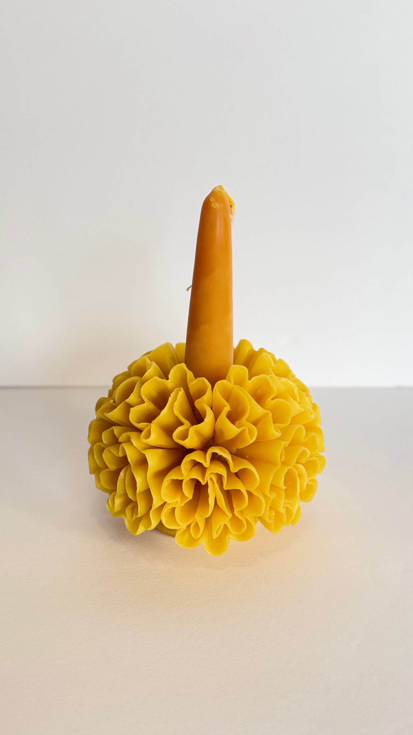 Small Handmade Beeswax Candle - Yellow