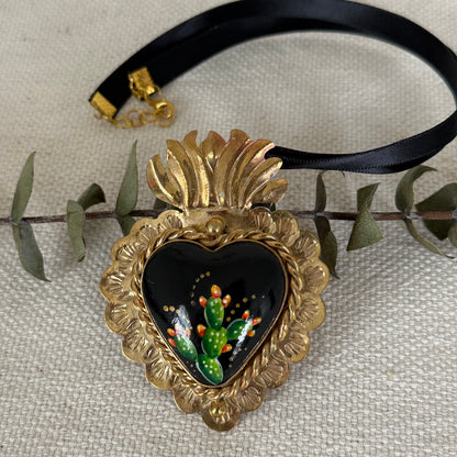 Cactus Sacred Heart Pendant