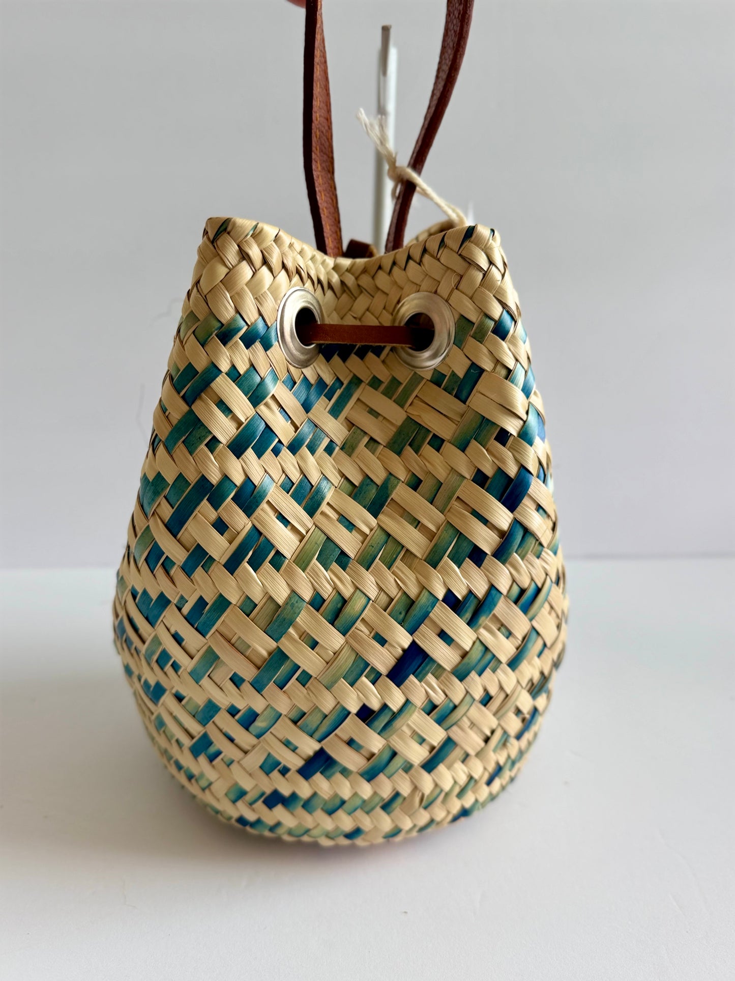 Mini Palm Bucket Handbag - Blue