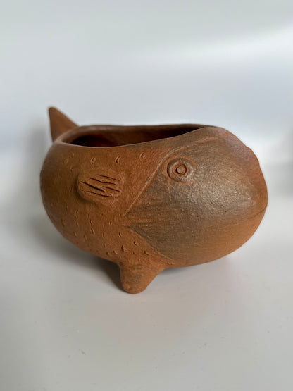 Fish Clay Planter (Natural)