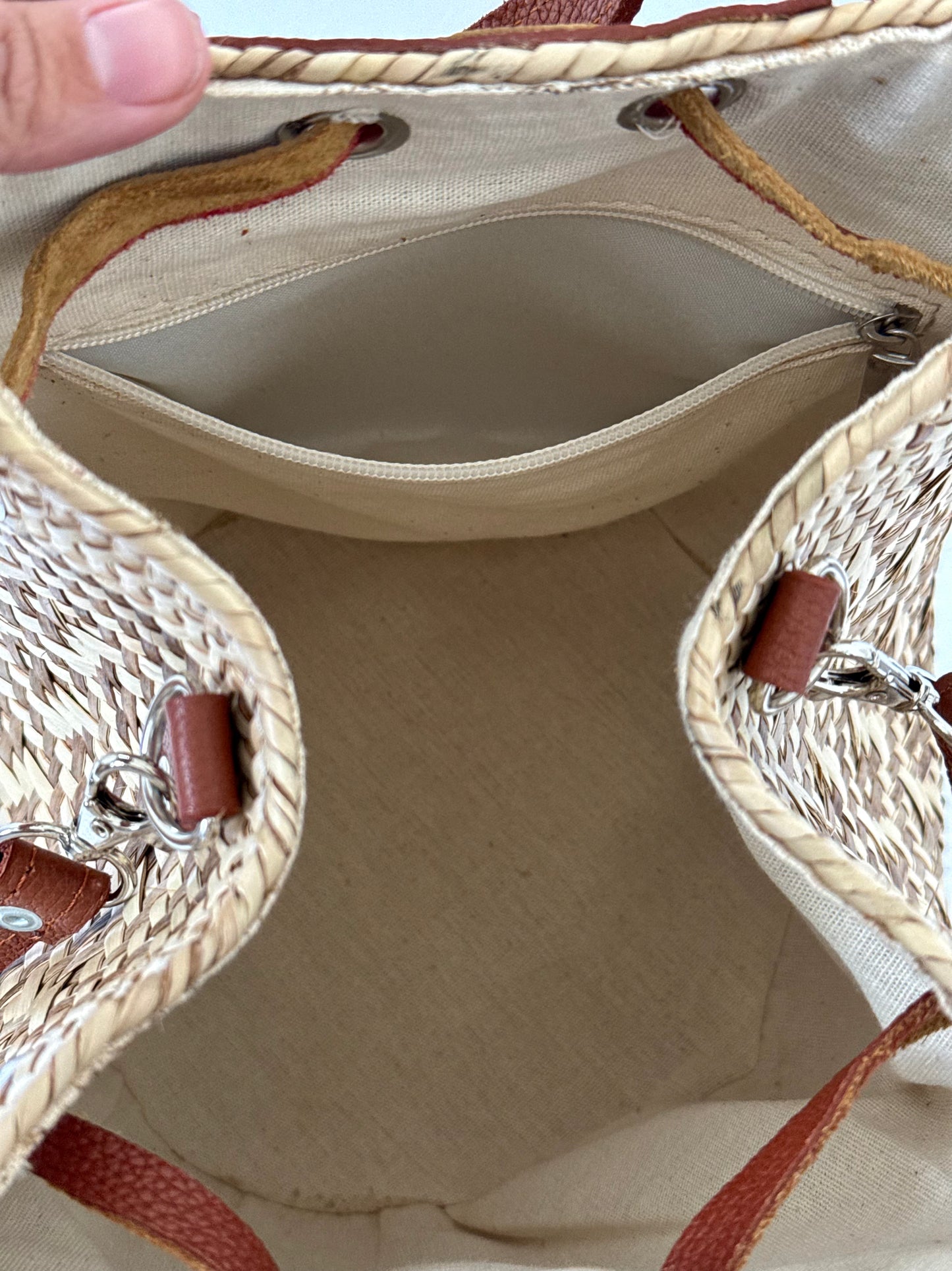 Palm Bucket Bag - Brown Pattern