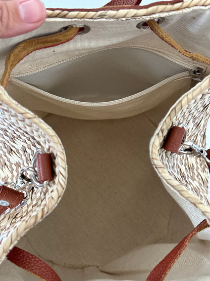 Palm Bucket Bag - Brown Pattern