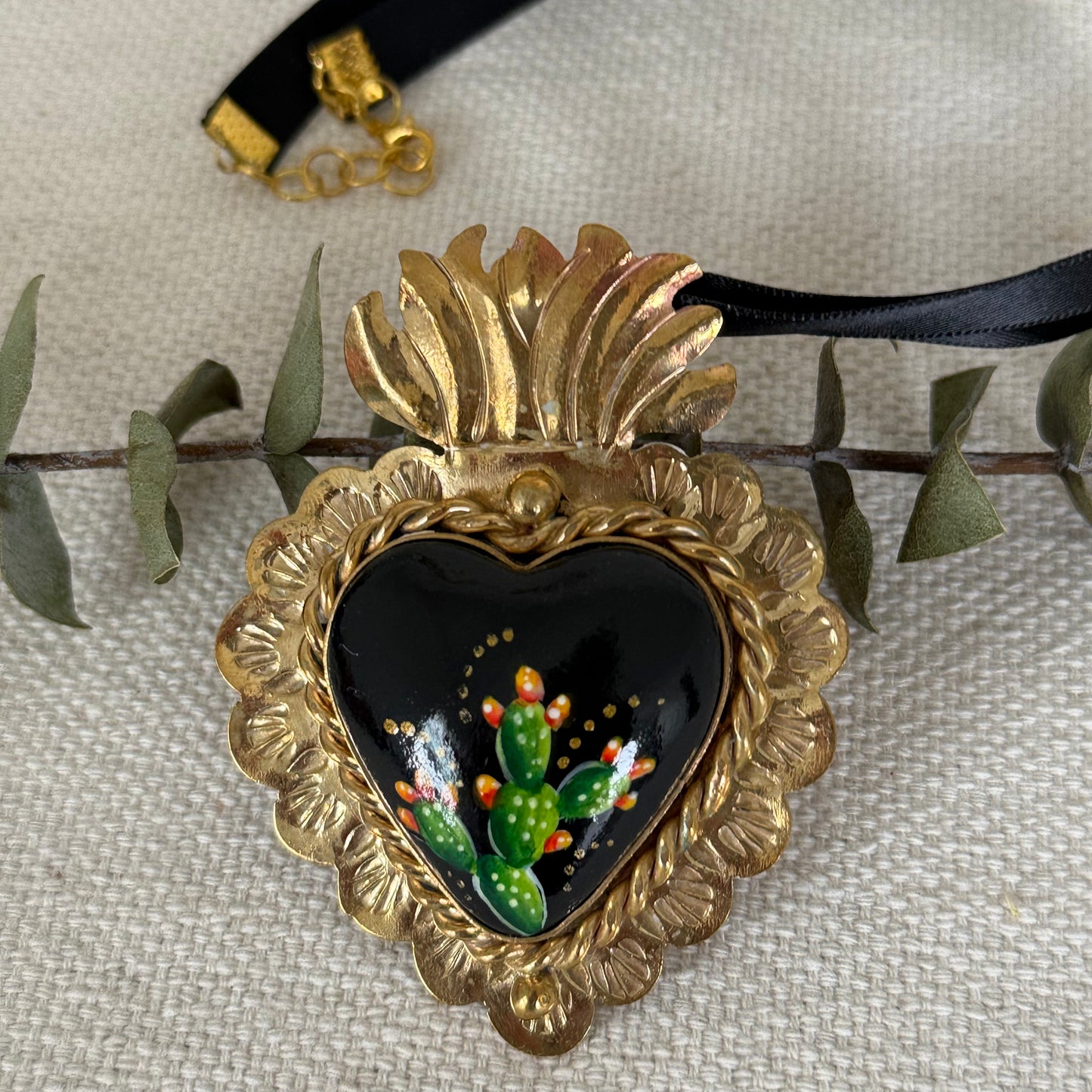 Cactus Sacred Heart Pendant