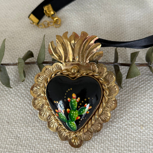 Cactus Sacred Heart Pendant