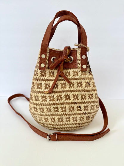 Palm Bucket Bag - Brown Pattern