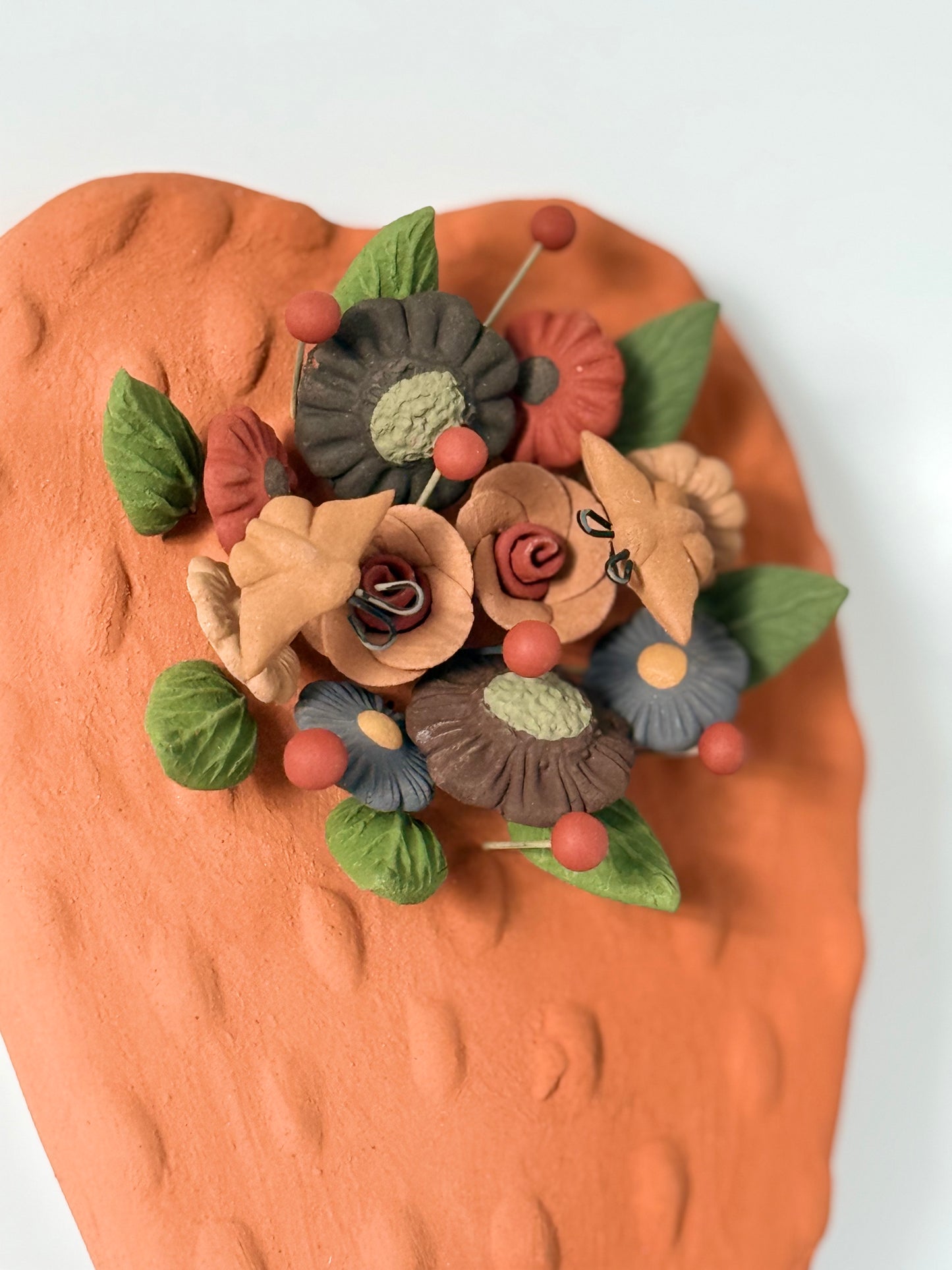 Clay Cactus Wall Decor - Orange