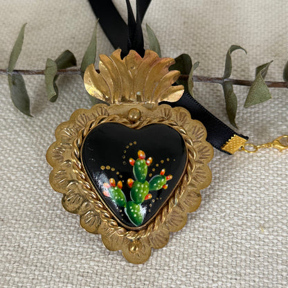 Cactus Sacred Heart Pendant