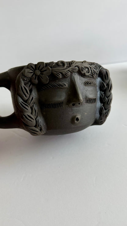 Carita Smoked Clay Mug - Braids