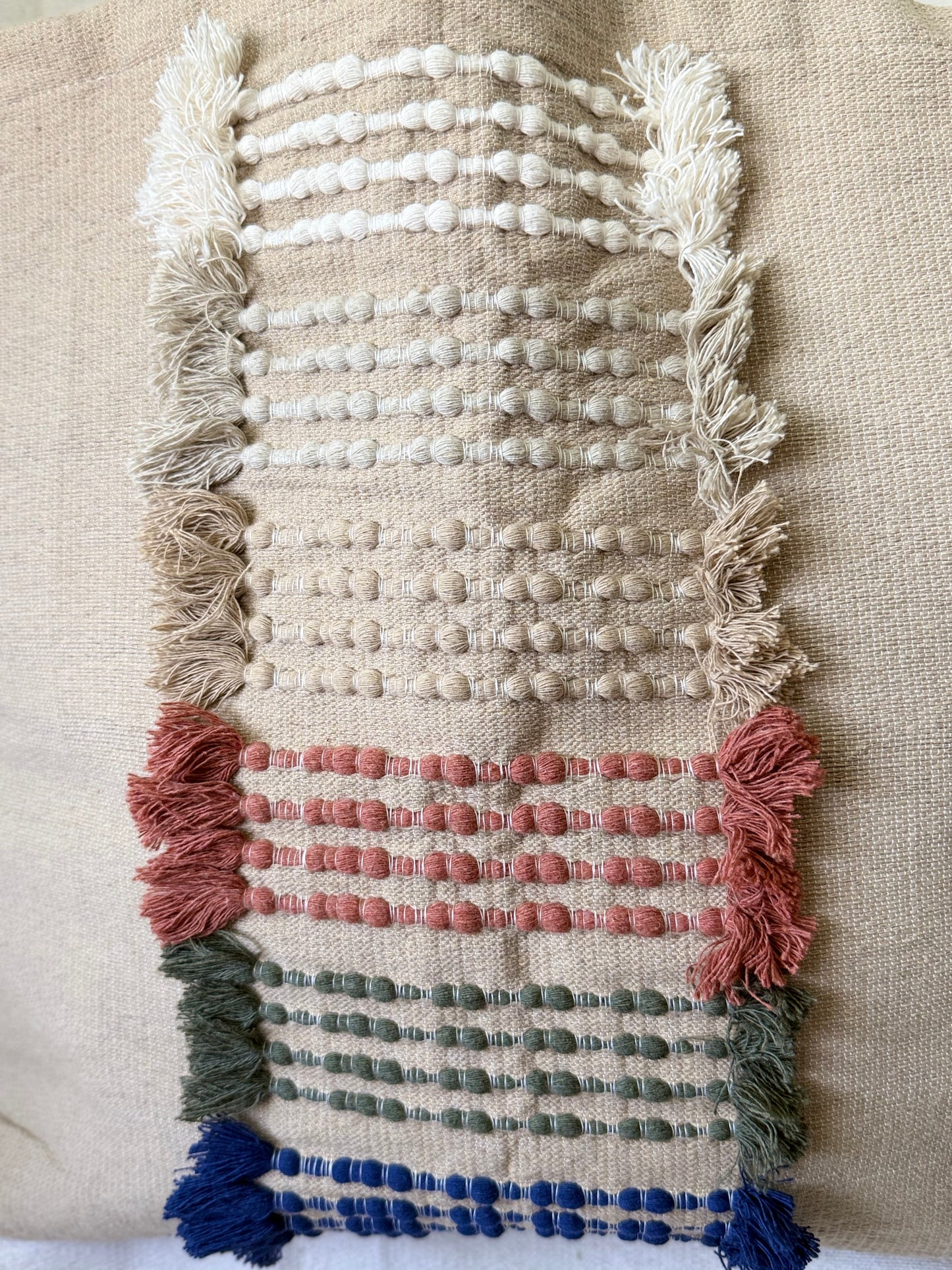 Large Textile Tote Bag - Neutral Colors