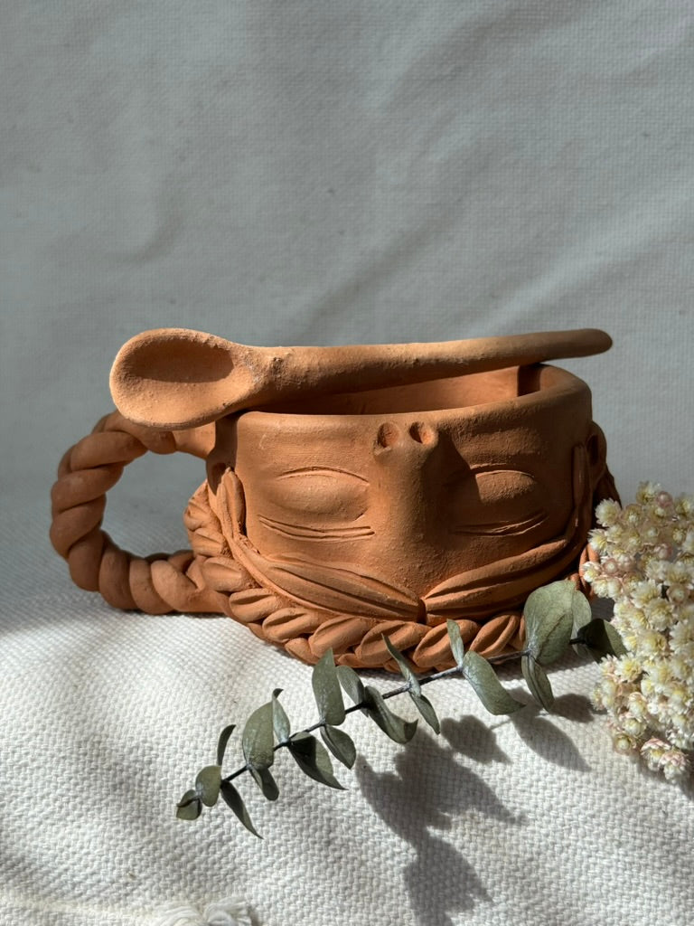 Braided Handle Coffee Mug