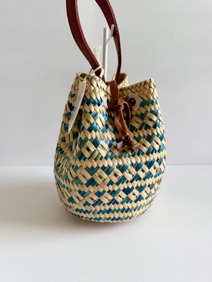 Mini Palm Bucket Handbag - Blue