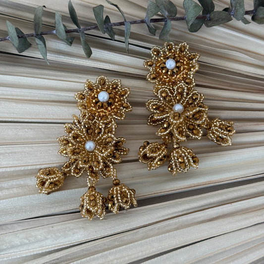 Golden Bloom Bell Earrings