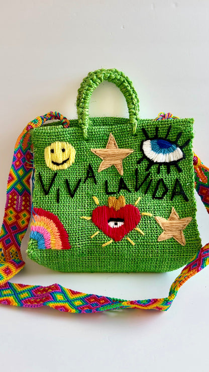Viva La Vida Ixtle Handbag - Green