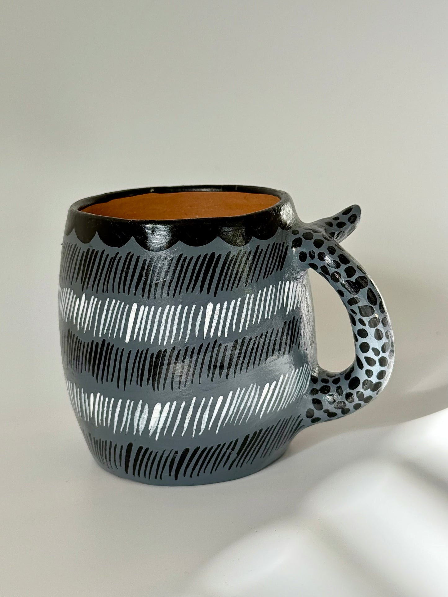 Terracota Jaguar Mug - Grey