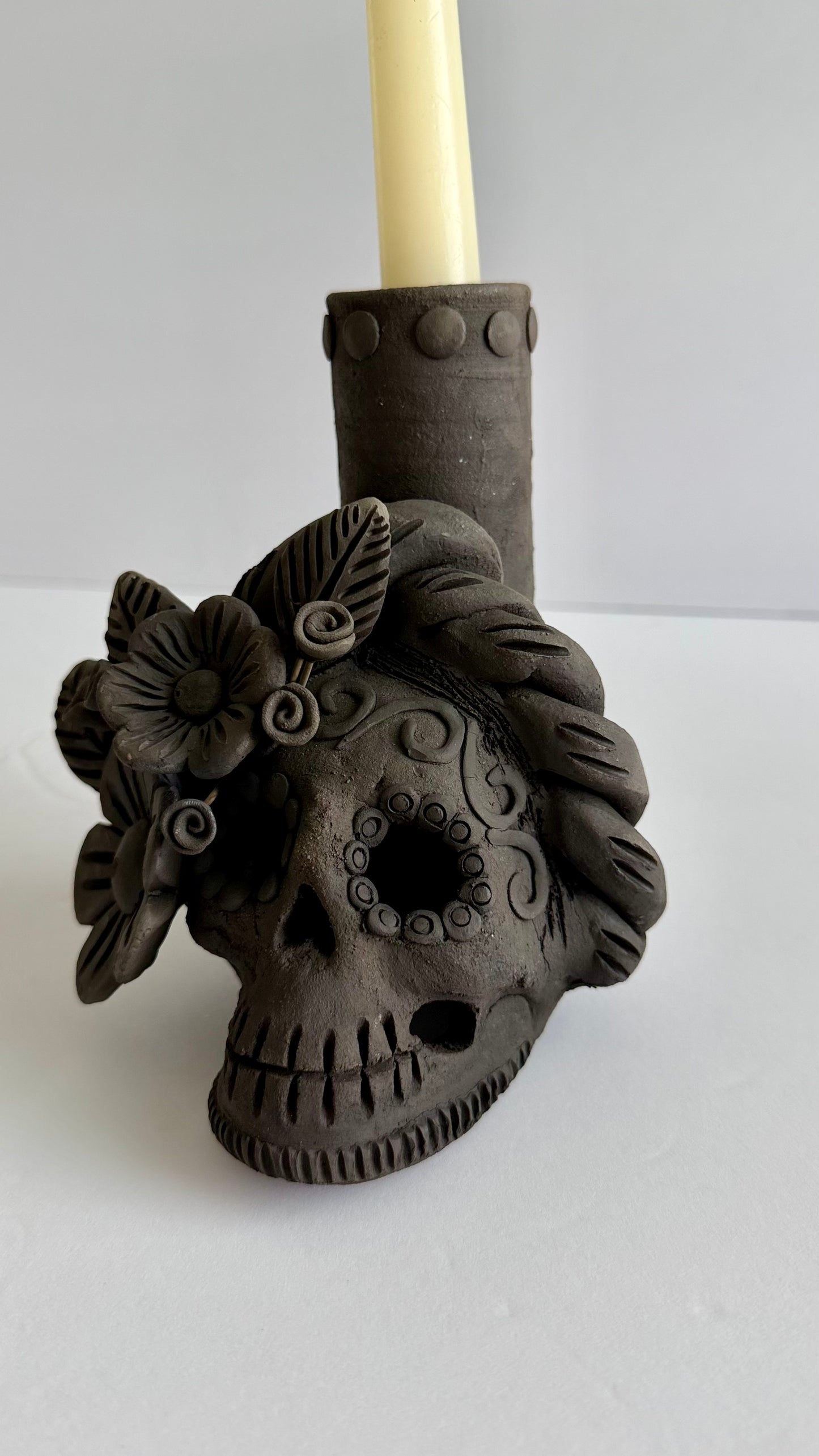 Dia De Muertos Skull/Single Candleholder