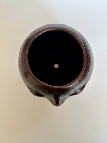 Clay Bowl Face Planter (Dark Brown)