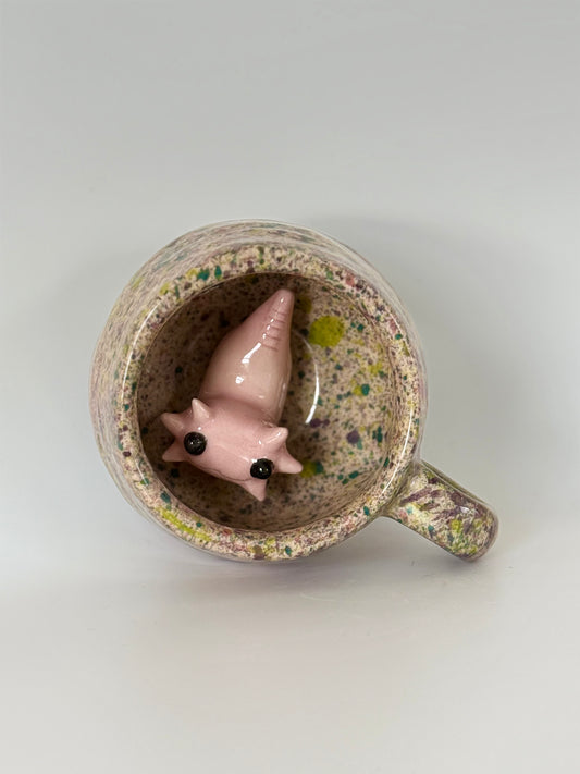 Axolotl Mug - Speckled Green/Purple 6oz