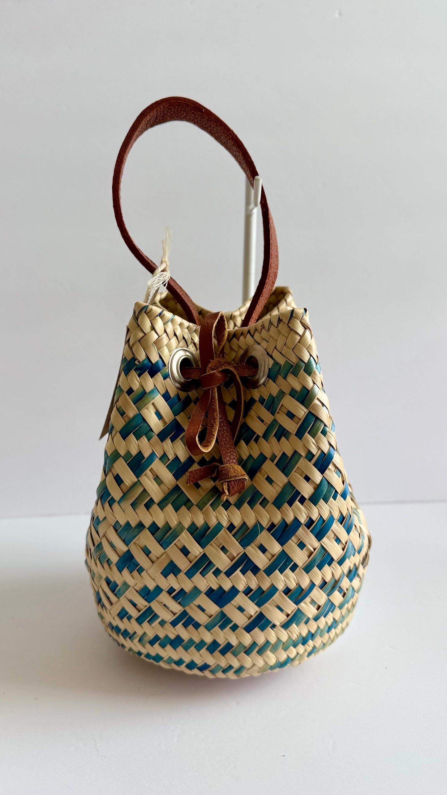 Mini Palm Bucket Handbag - Blue