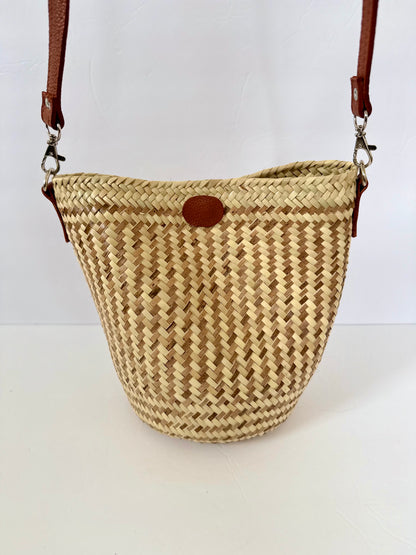 Handwoven Brown Palm Bag