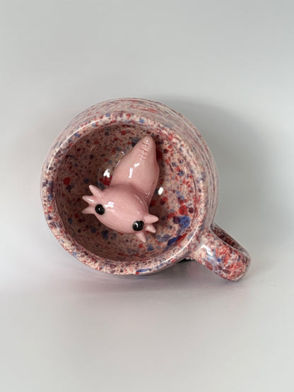 Axolotl Mug - Speckled Pink/Purple 6oz
