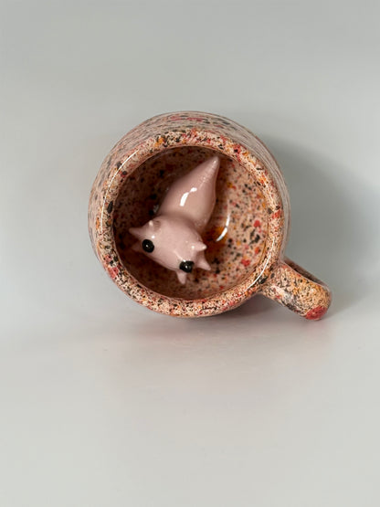 Axolotl Mug - Speckled Orange/Yellow 6oz