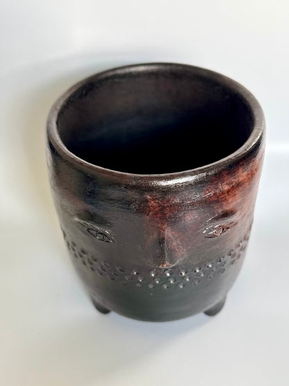 Clay Face Planter (Dark Brown)