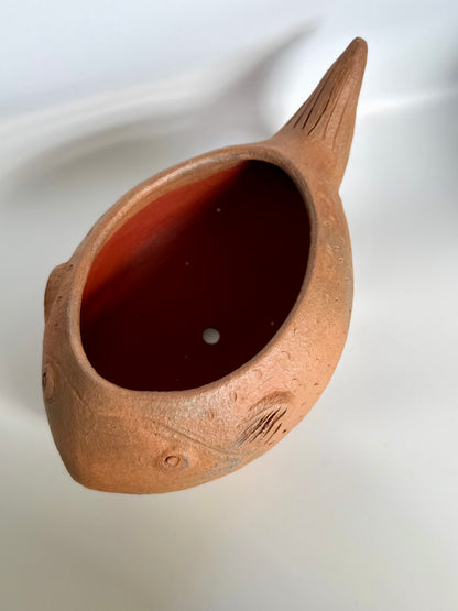 Fish Clay Planter (Natural)