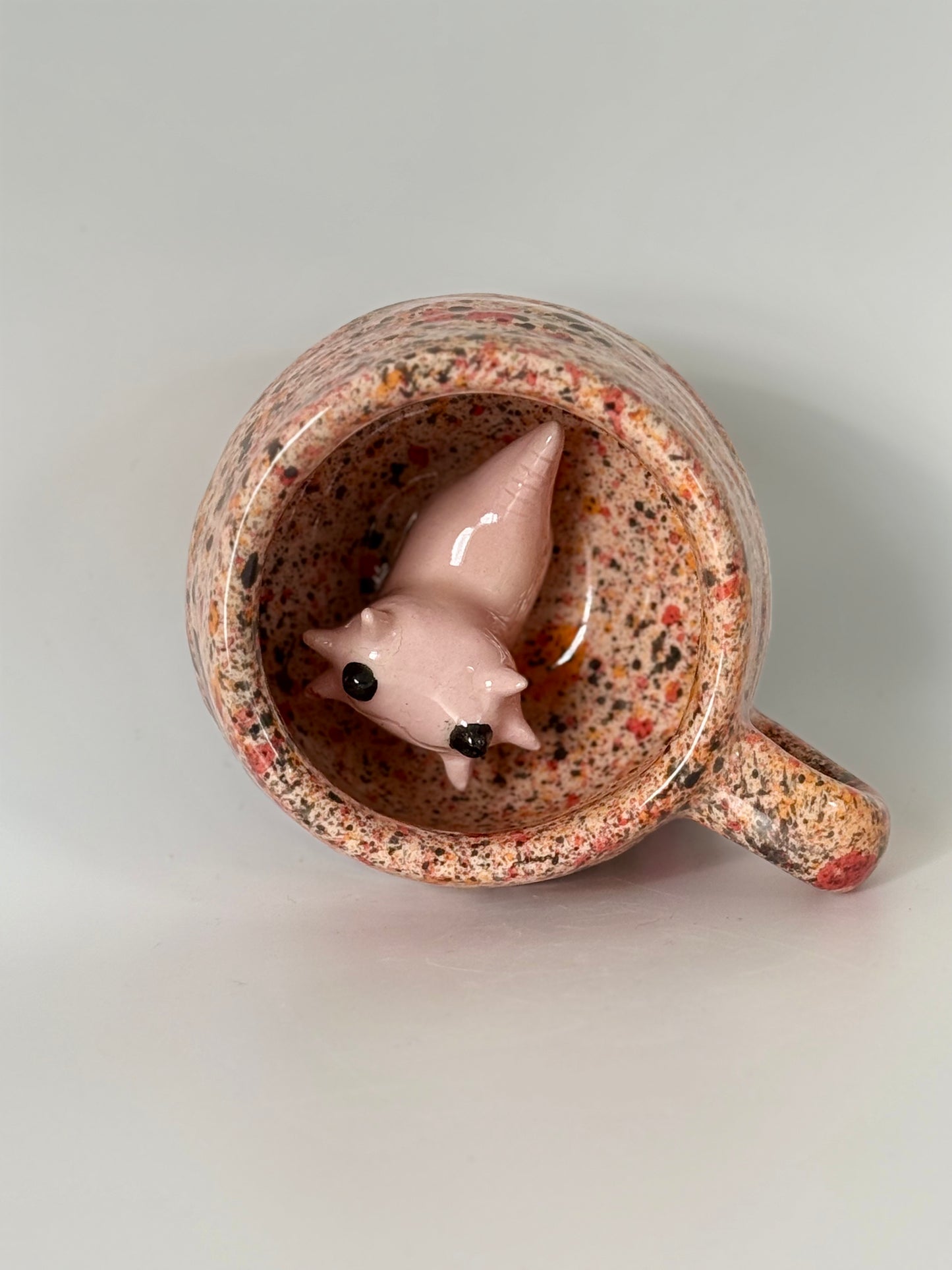 Axolotl Mug - Speckled Orange/Yellow 6oz