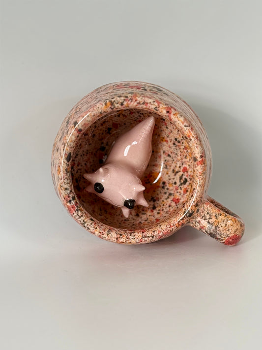 Axolotl Mug - Speckled Orange/Yellow 6oz