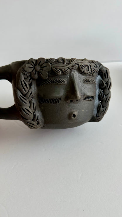 Carita Smoked Clay Mug - Braids