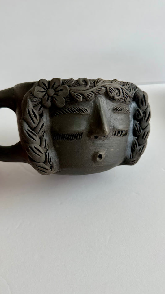Carita Smoked Clay Mug - Braids