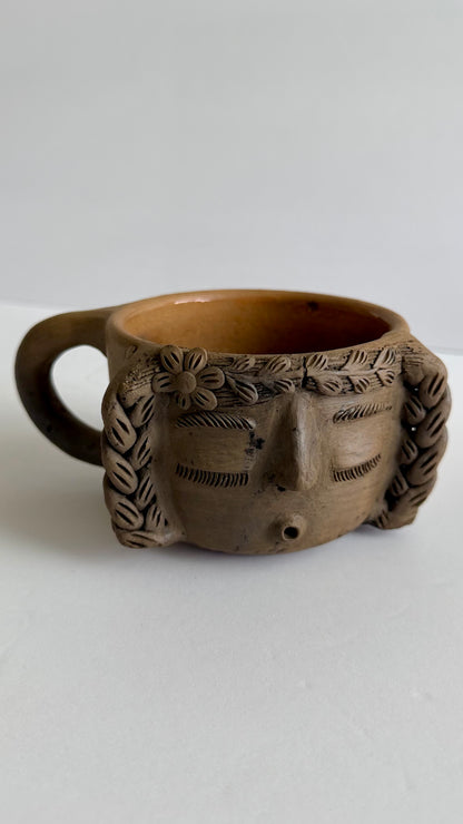 Carita Smoked Clay Mug - Braids 2