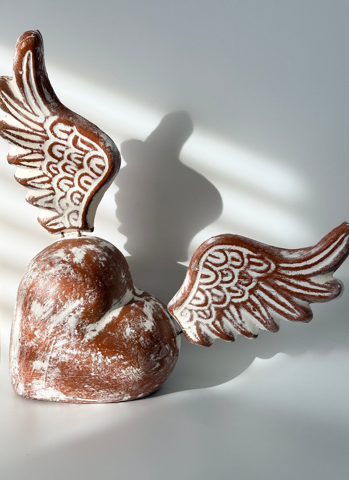 Rustic Tabletop Heart with Wings