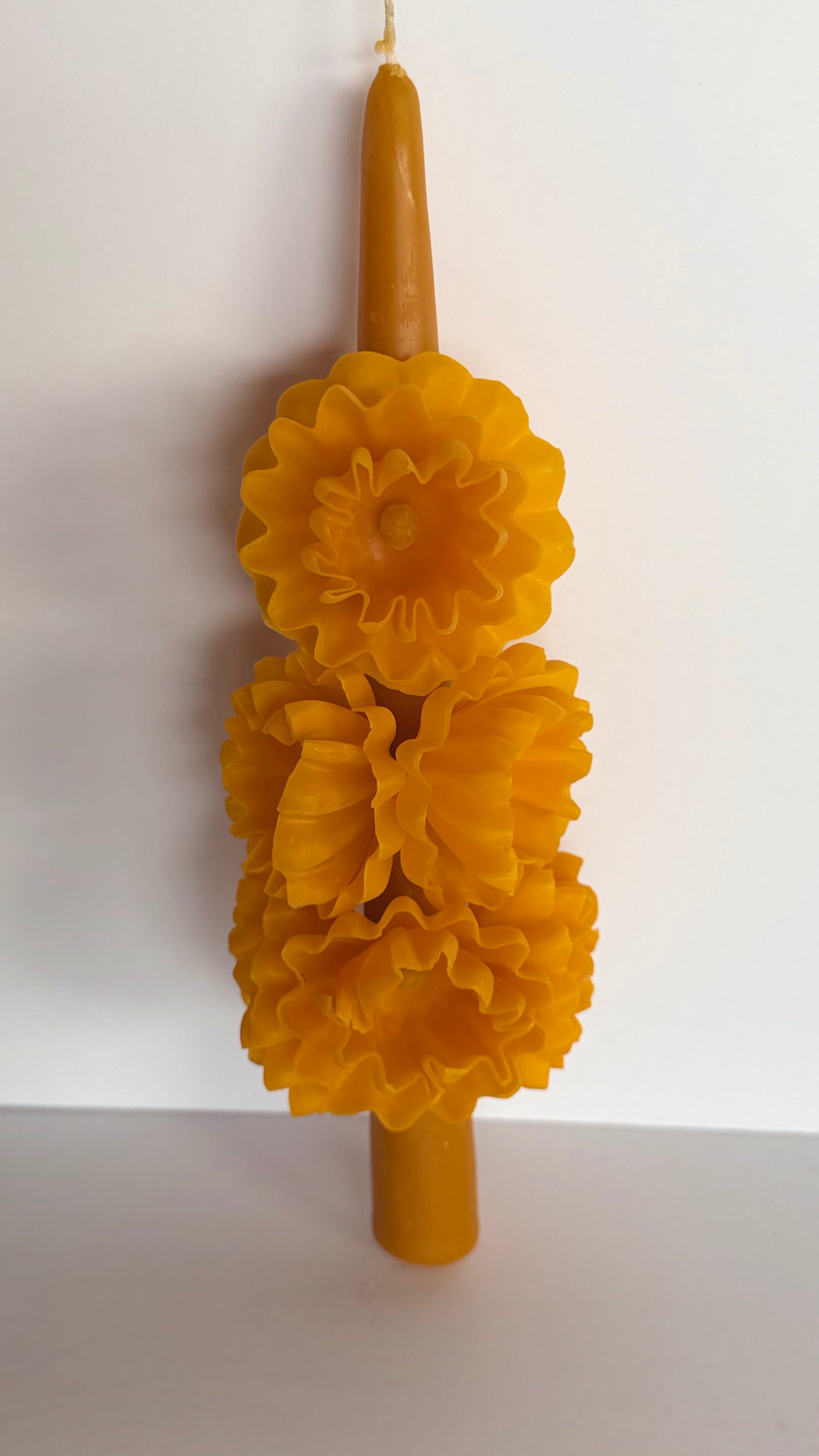 Handmade Beeswax Candle - Orange