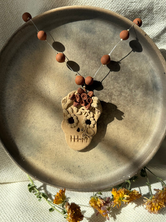 Catrina Clay Necklace - Floating Beads