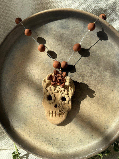 Catrina Clay Necklace - Floating Beads