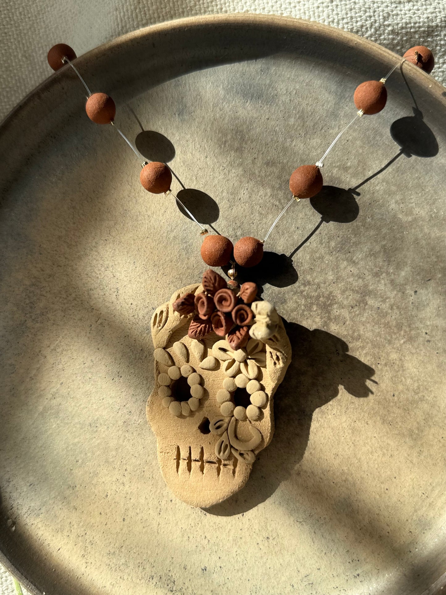 Catrina Clay Necklace - Floating Beads
