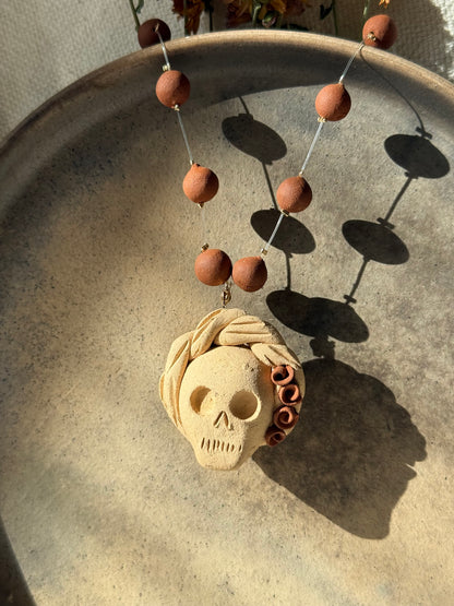 Clay Beaded Necklace Catrina