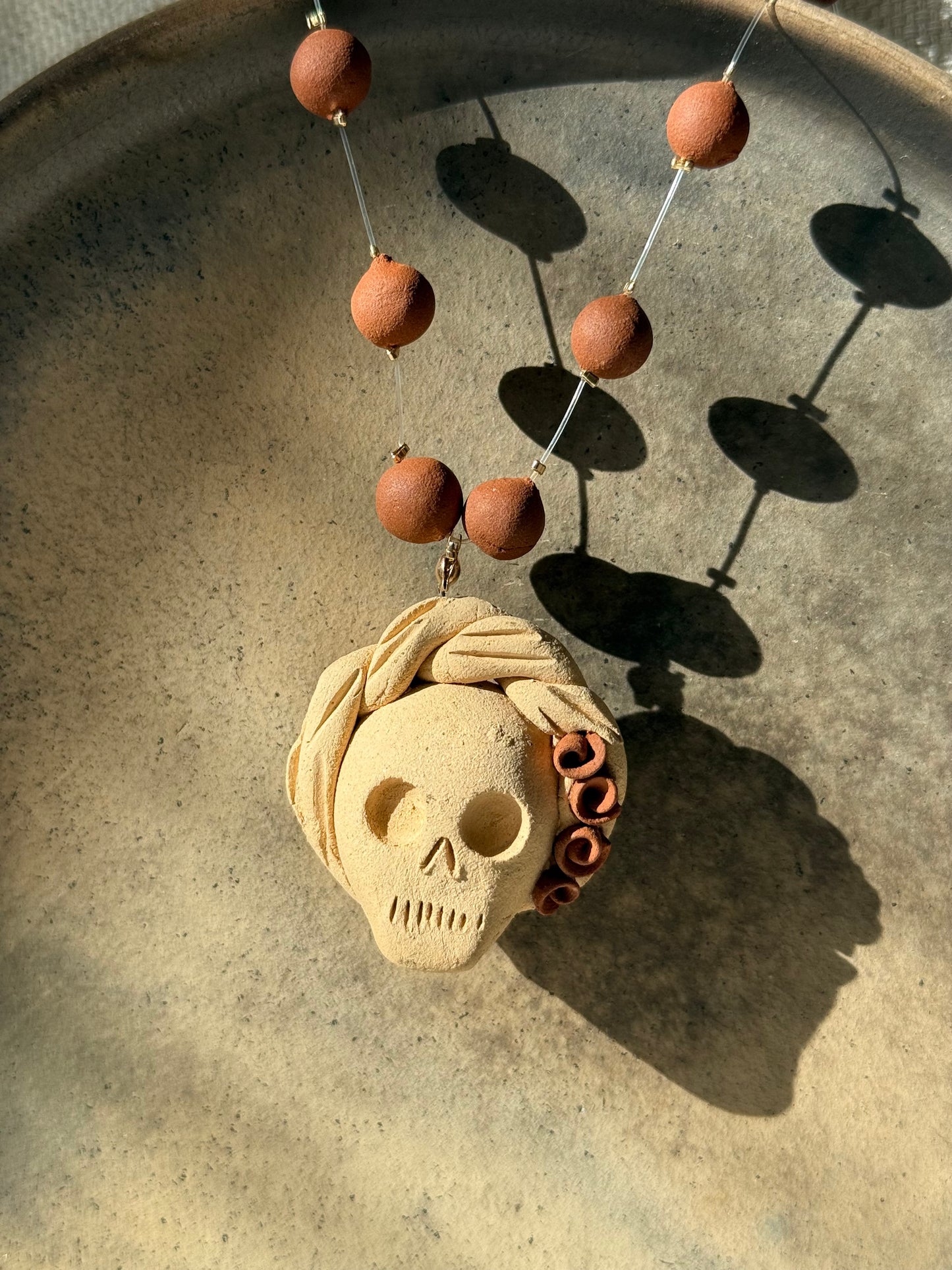 Clay Beaded Necklace Catrina