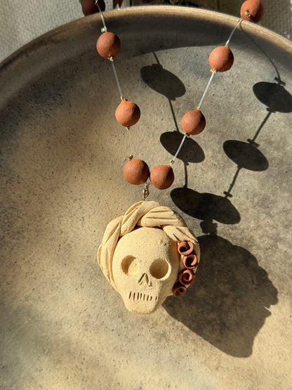Clay Beaded Necklace Catrina