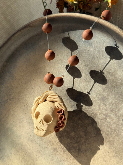 Clay Beaded Necklace Catrina