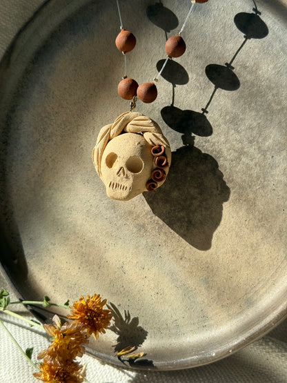 Clay Beaded Necklace Catrina