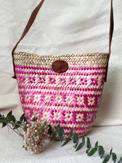 Mini Palm Crossbody Handbag - Pink
