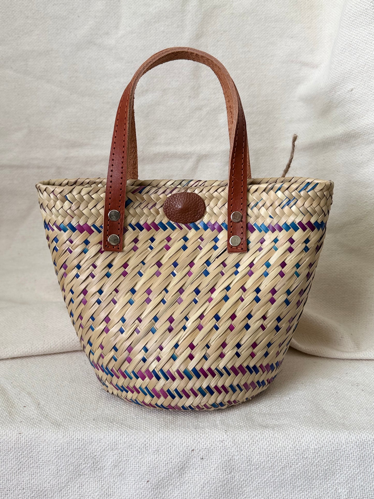 Mini Palm Handbag - Multicolor Dot Design